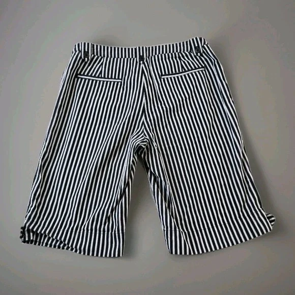 Jones New York Sport Women's Long Shorts Twill Bermuda Stripes 11" Inseam Size 8 - Picture 4 of 10